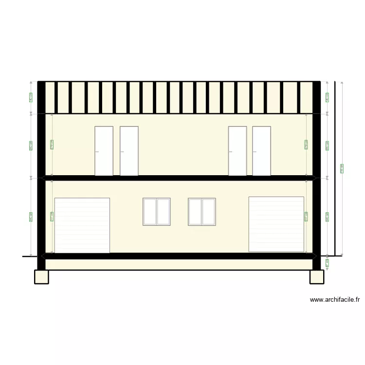 vue de coupe A. Plan de 