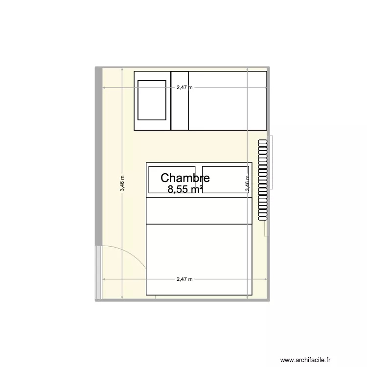 CHAMBRE LIORAN. Plan de 