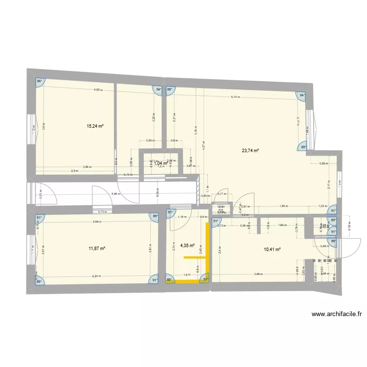 Plan D&eacute;finitif new version vision c&ocirc;tes espace vide. Plan de 