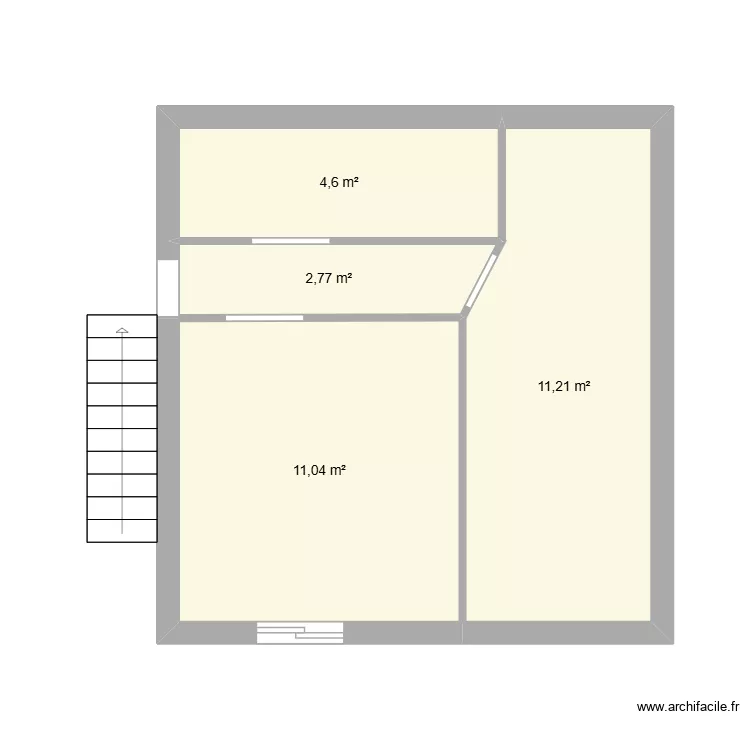 Etage chambre 2. Plan de 4  et 30 m²