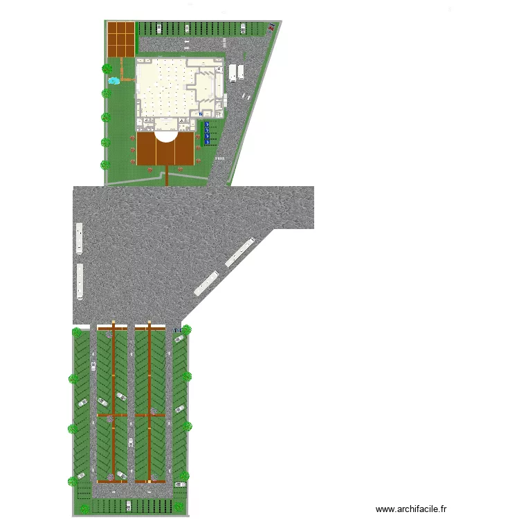Cabaret entr&eacute;e lat&eacute;rale. Plan de 