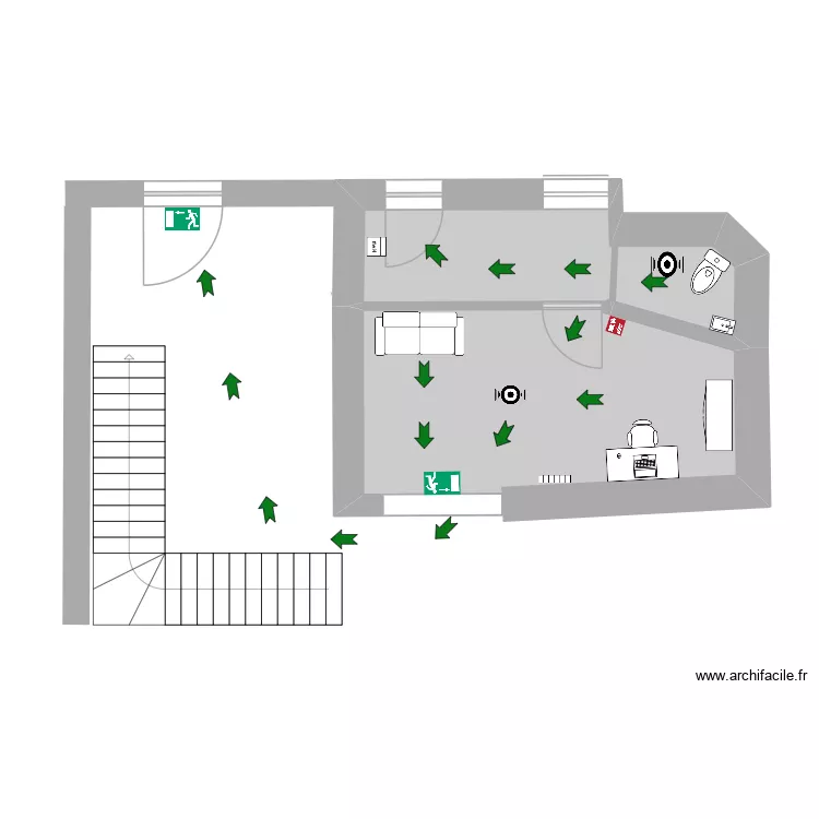 cabinet 1. Plan de 