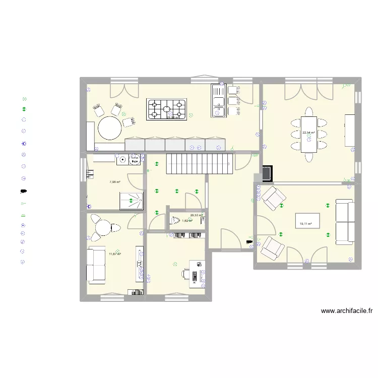 Maison Rez. Plan de 7 et 121 m² Maison Rez. Plan de 7 et 121 m²