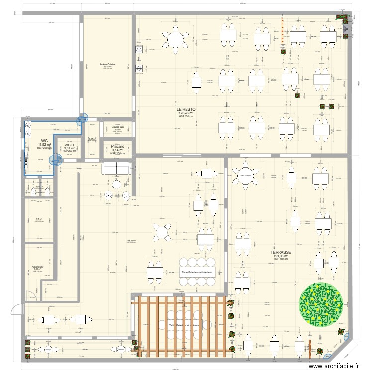 la Vieille Maison. Plan de 12 pièces et 600 m2