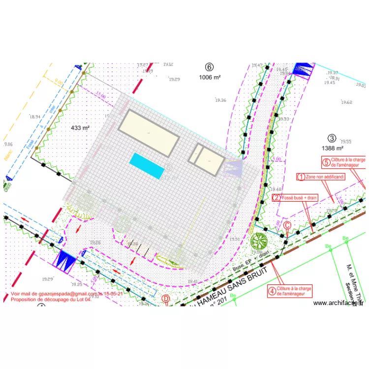 rouge_gorge_5. Plan de 3  et 156 m²
