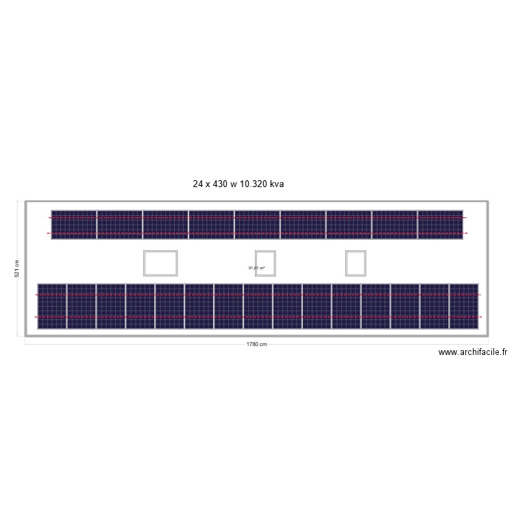 BEGONIAS toit. Plan de 3 pièces et 175 m2