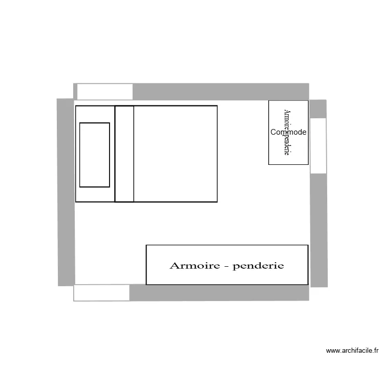 plan chambre. Plan de 