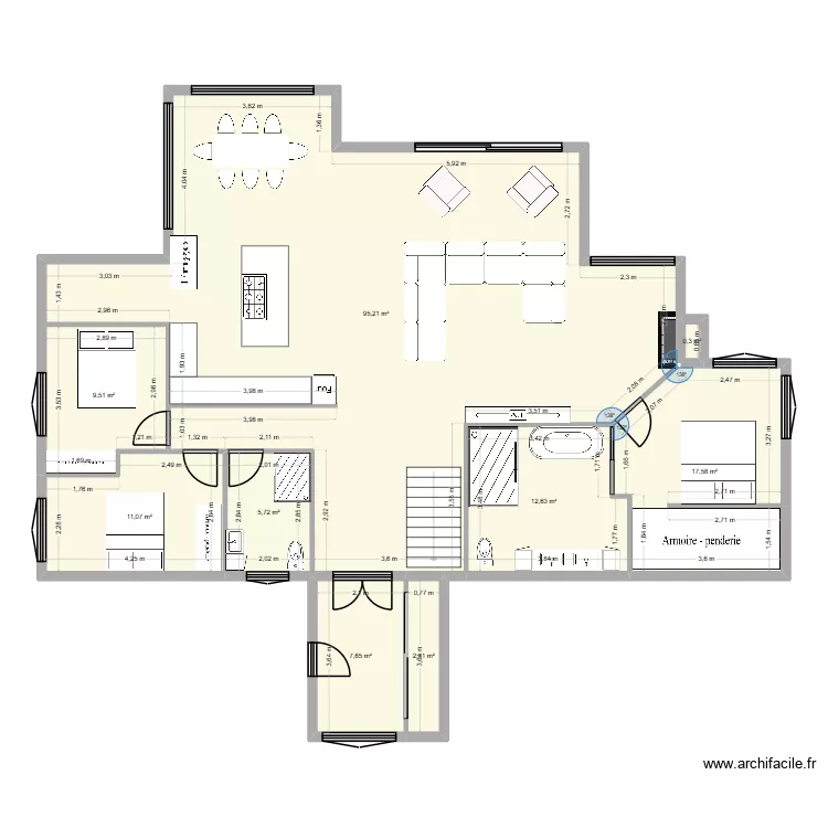 Lacasse vrai mesure. Plan de 9 et 163 m² Lacasse vrai mesure. Plan de 9 et 163 m²