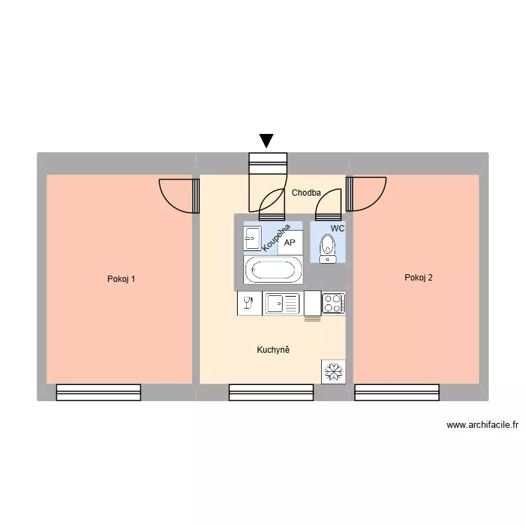 Uzavřen&aacute; 1013, byt 5. Plan de 10  et 170 m²