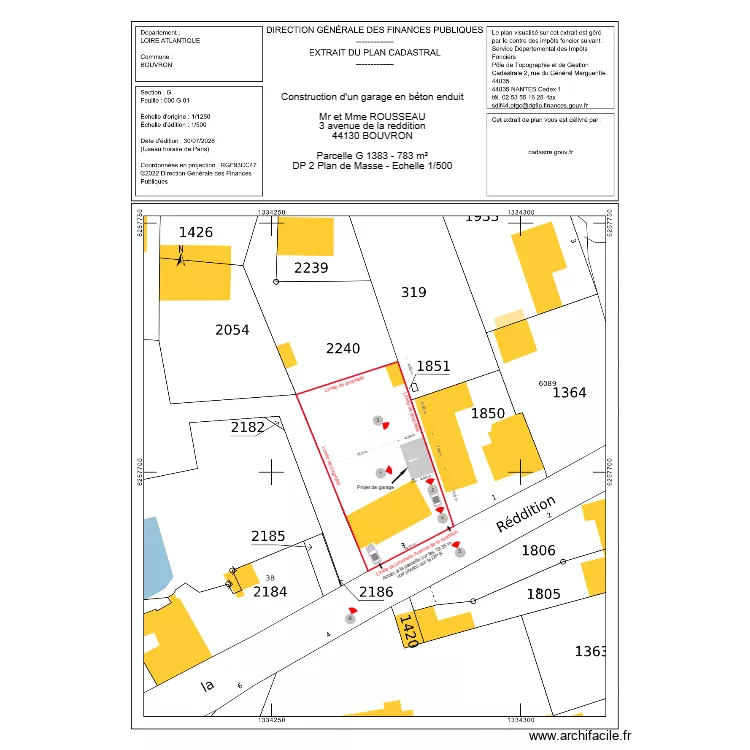 DP 2 ROUSSEAU. Plan de DP 2 ROUSSEAU. Plan de