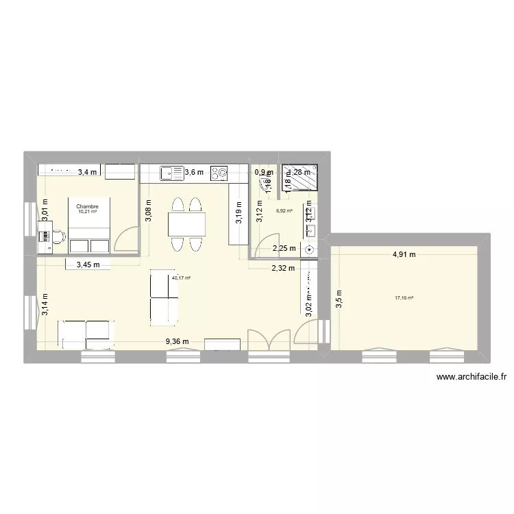 COUPAT. Plan de 4  et 74 m²