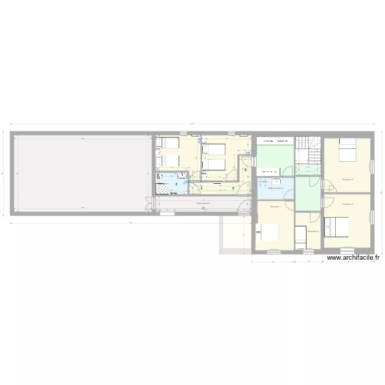 +etage1. Plan de 33  et 381 m²