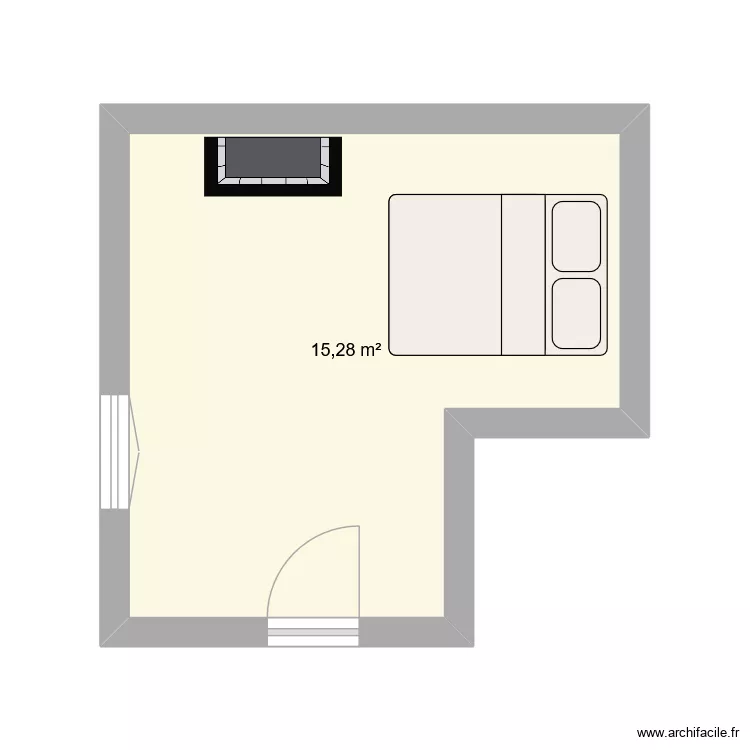 Chambre 4. Plan de 1 Pièce et 15 m² Chambre 4. Plan de 1 Pièce et 15 m²