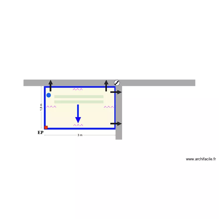 Rauwers 4. Plan de 1  et 5 m²