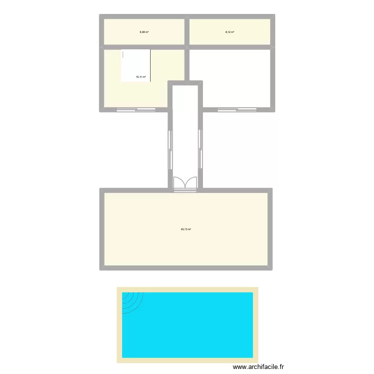 test essai. Plan de 4  et 77 m²