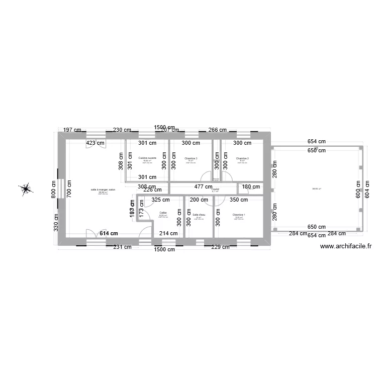 palan avec garage. Plan de 