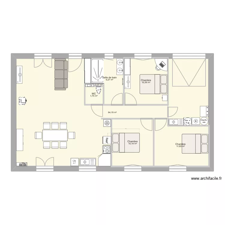 fred 1. Plan de 7  et 149 m²