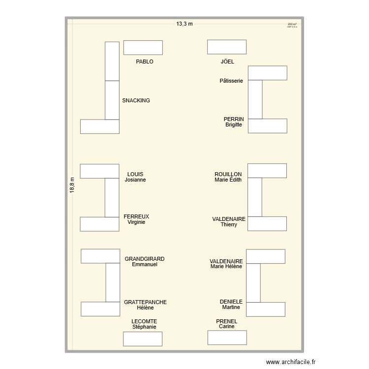 plan halle. Plan de 1 pièce et 250 m2
