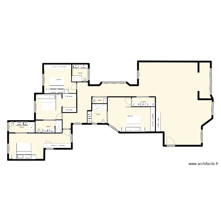 maria de molina 4. Plan de 9 pièces et 185 m2