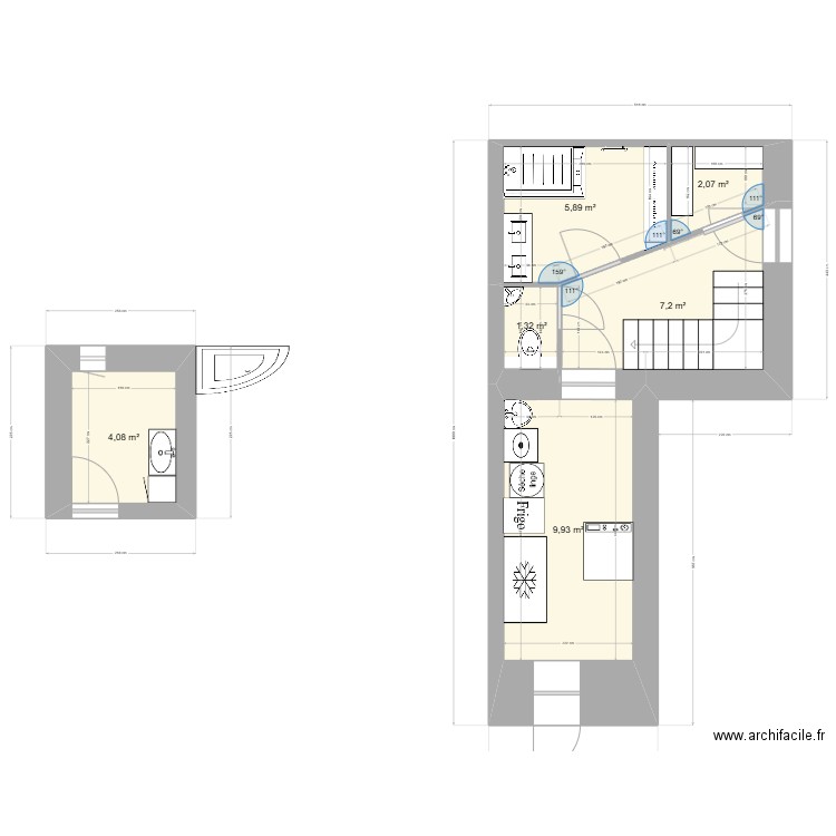 sdb 1. Plan de 0 pièce et 0 m2
