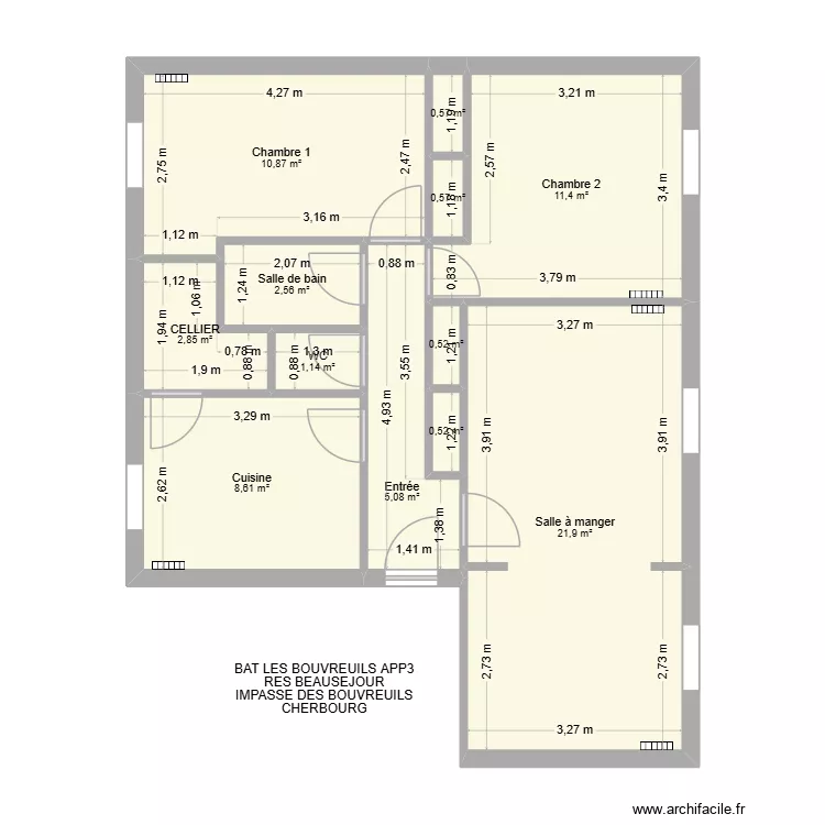 BAT BOUVREUILS APP3. Plan de 