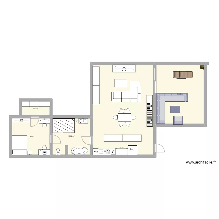 Elsa. Plan de 5  et 106 m²