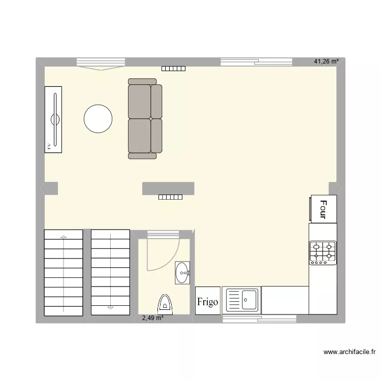 R+1 EMILIEN. Plan de 2 et 44 m² R+1 EMILIEN. Plan de 2 et 44 m²