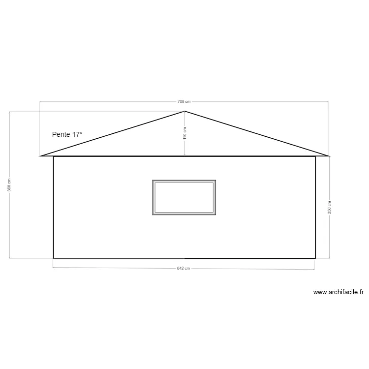 vue cot&eacute;. Plan de 