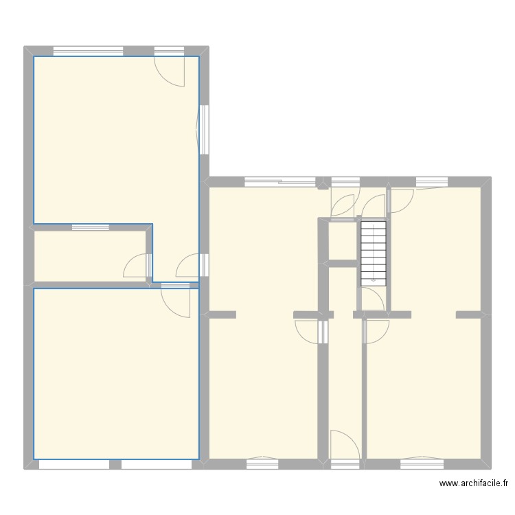 Plan maison 1. Plan de 5 pièces et 160 m2