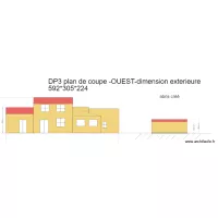 DP3- plan de coupe -OUEST-  Abris Apr&eacute;s