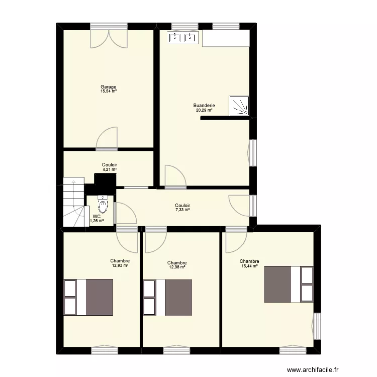 bastide des cypres. Plan de 19  et 195 m²