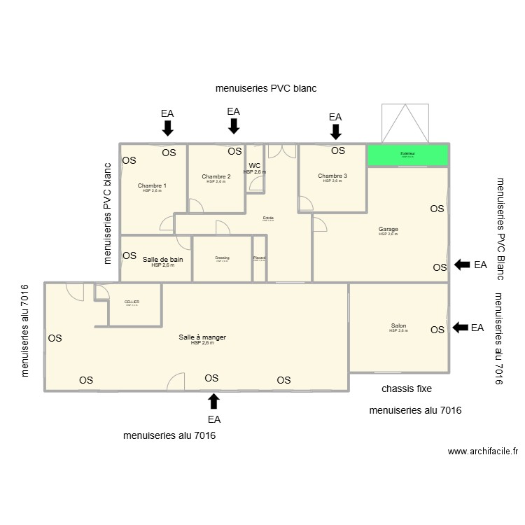 RULLIER. Plan de 13 pièces et 224 m2