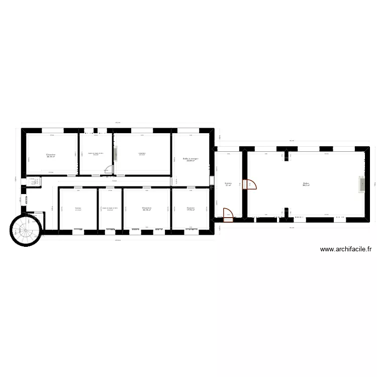 rdc bis ok impression. Plan de 11  et 270 m²