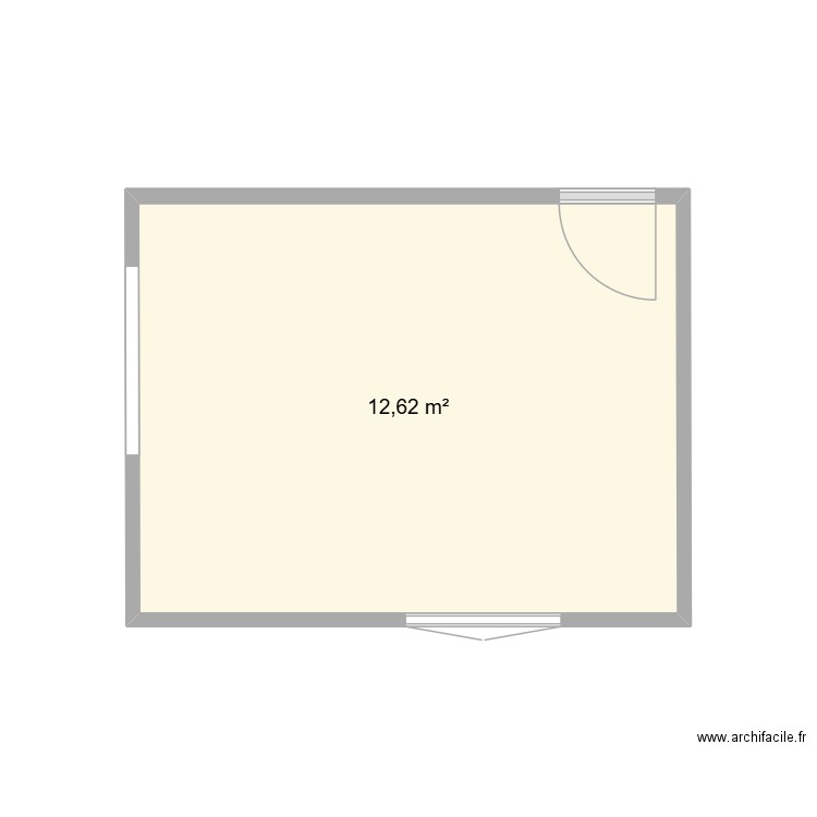 Dressing. Plan de 1 pièce et 13 m2