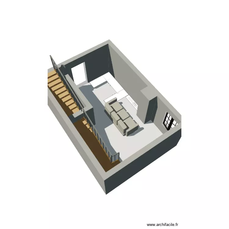 Salle passante proche. Plan de 1 Pièce et 25 m² Salle passante proche. Plan de 1 Pièce et 25 m²