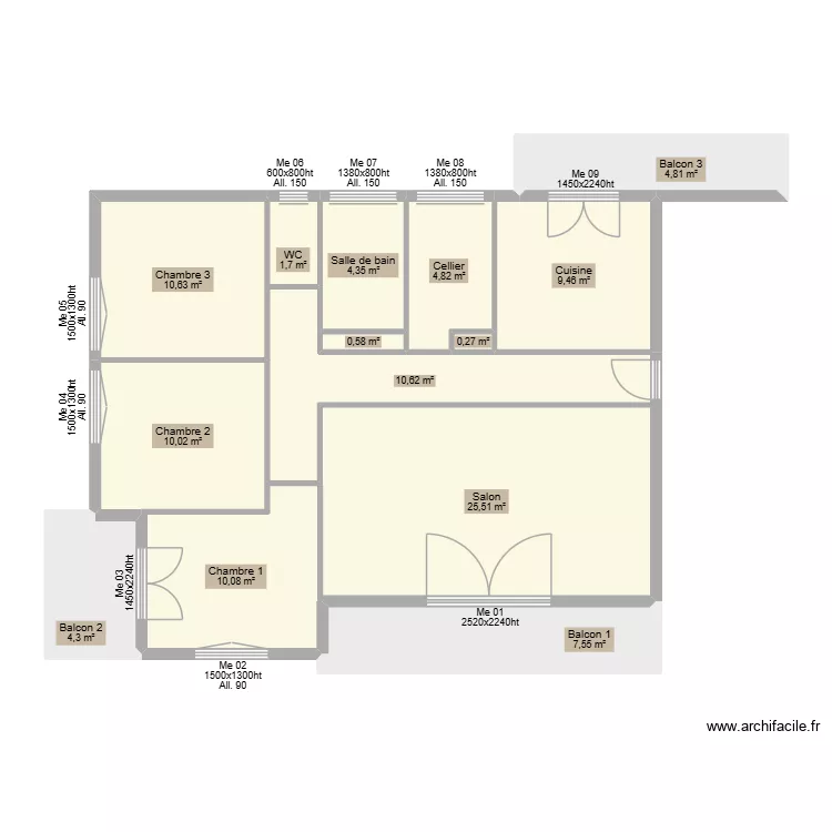 Saint Gaudens 8. Plan de 14 Pièces et 105 m²