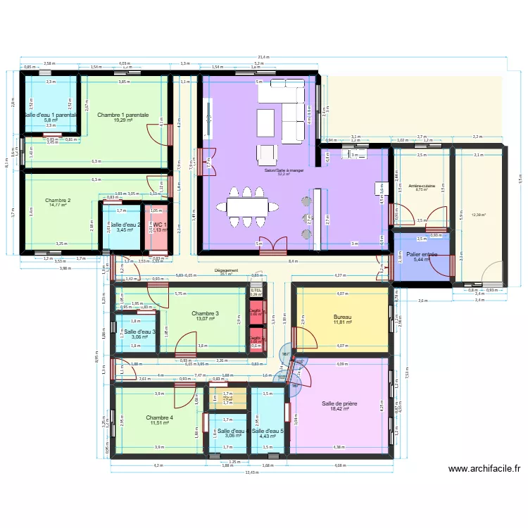 PROJET FAINOUSSA - SOHOA _ Meubl&eacute;. Plan de 