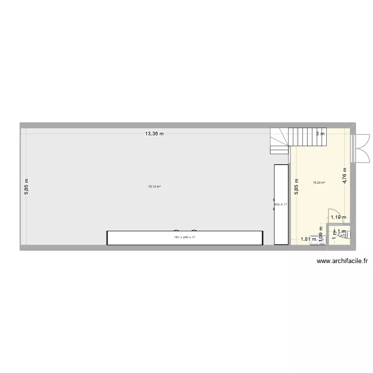 Plan actualis&eacute; le 14 mai. Plan de 3  et 95 m²