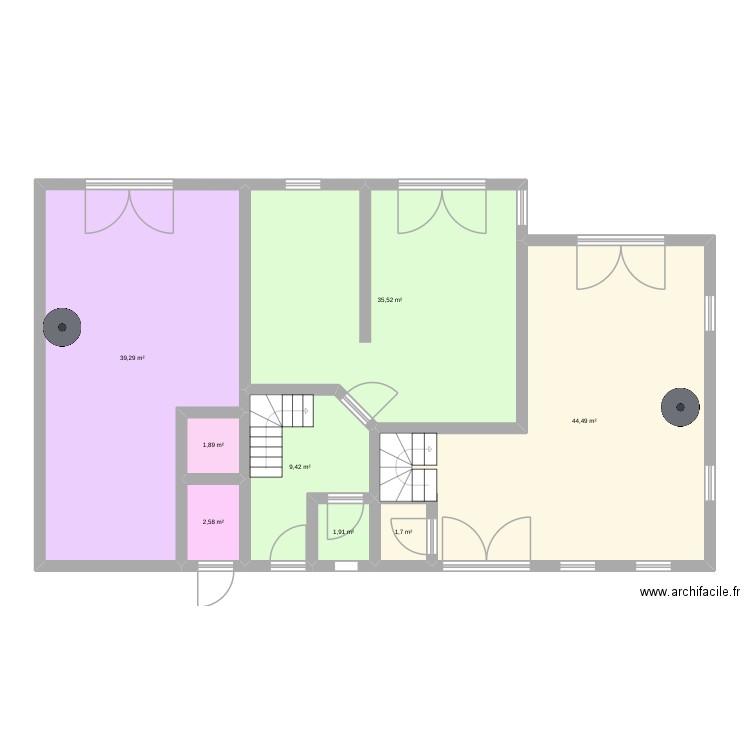 plan agrandissement. Plan de 8 pièces et 137 m2