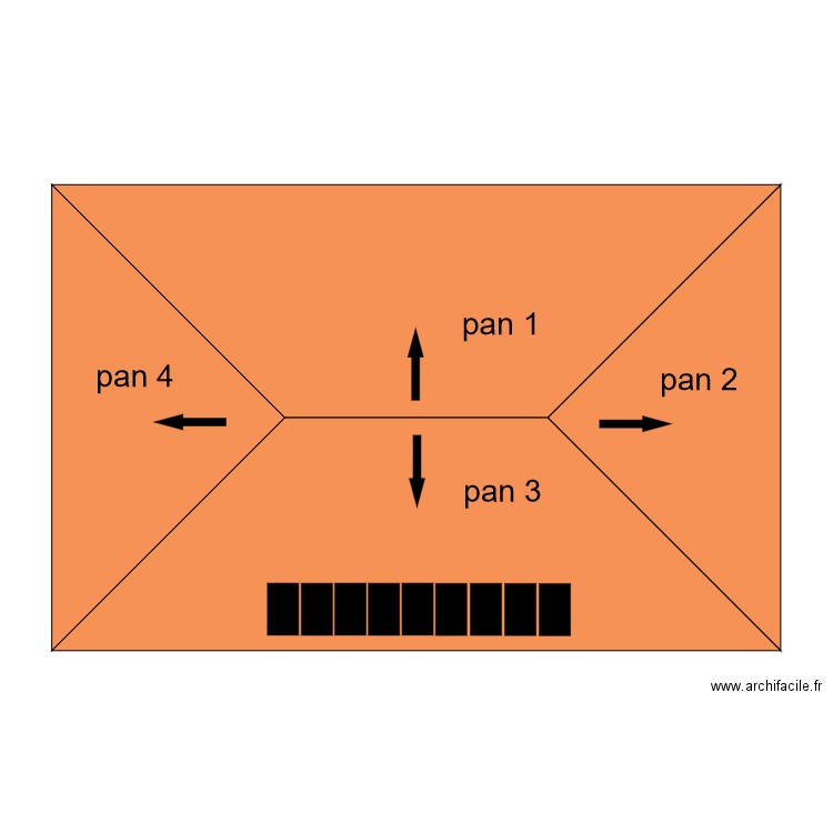 toiture PV. Plan de 0 pièce et 0 m2