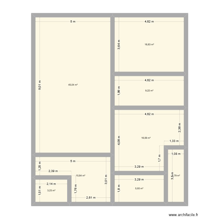 labo bournazel. Plan de 8 pièces et 111 m2
