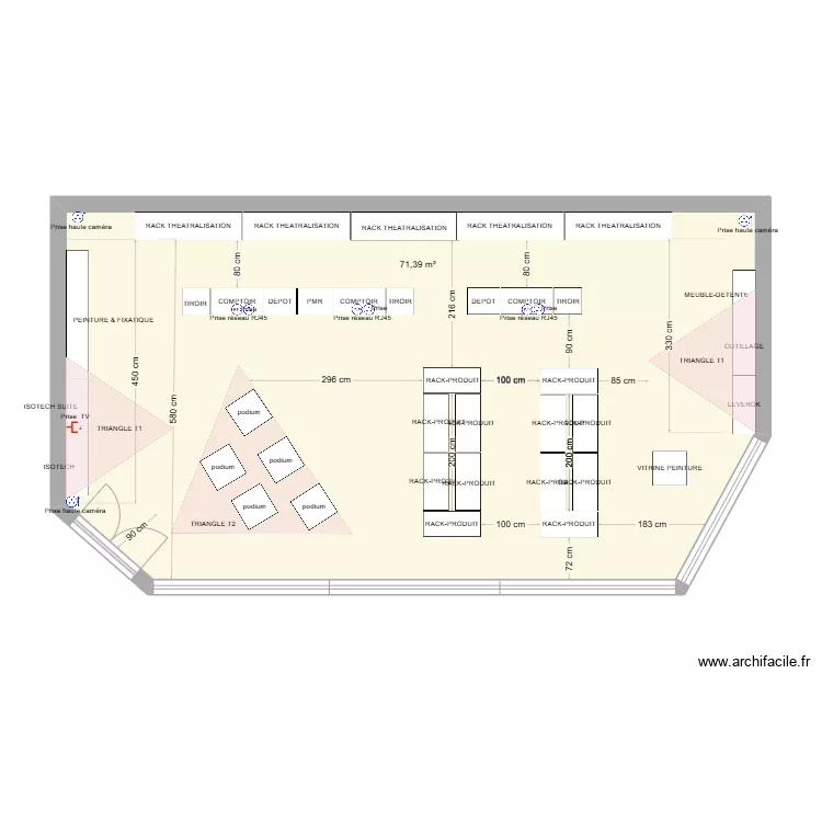 CAMBRAI v4 showroom. Plan de 