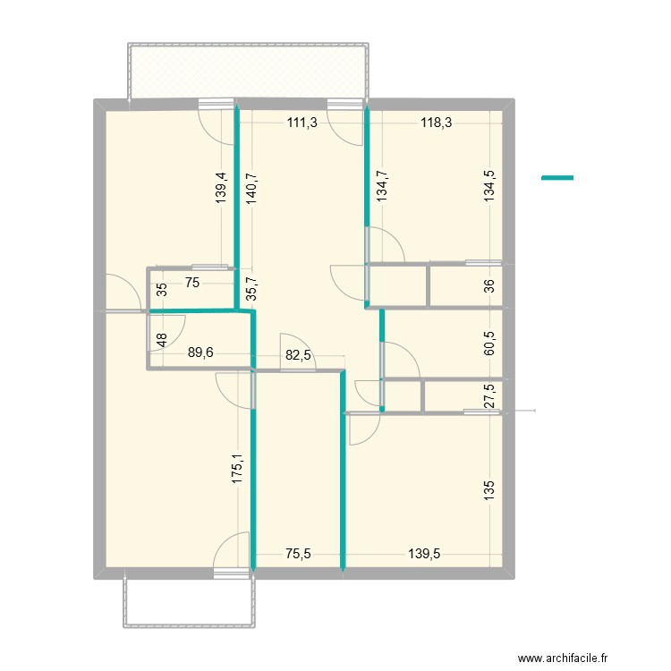 8575 (futur). Plan de 14 pièces et 97 m2