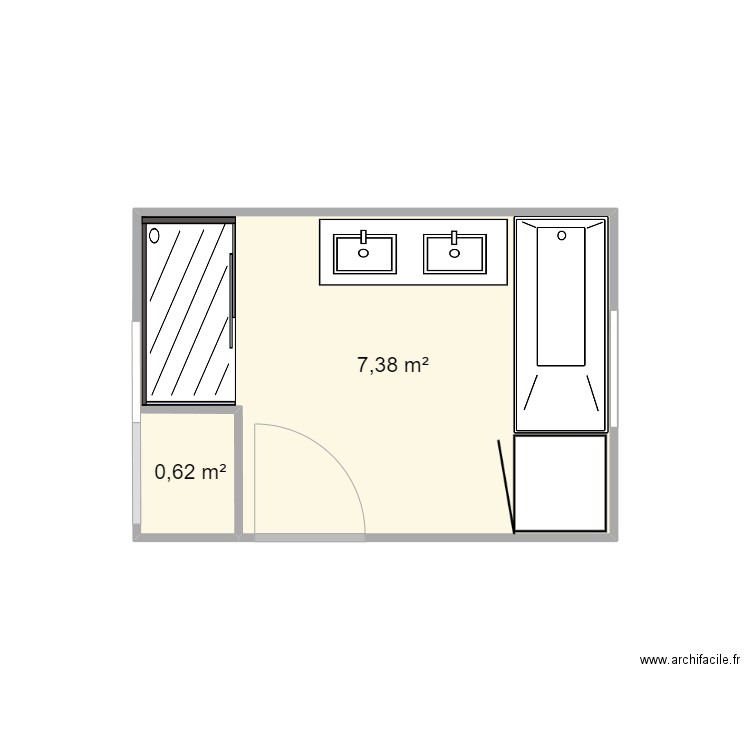 Salle de bain. Plan de 0 pièce et 0 m2