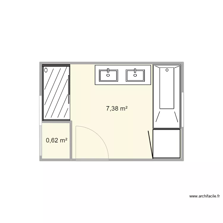 Salle de bain. Plan de Salle de bain. Plan de