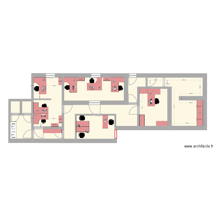 plan douiria 190925. Plan de 11 pièces et 102 m2