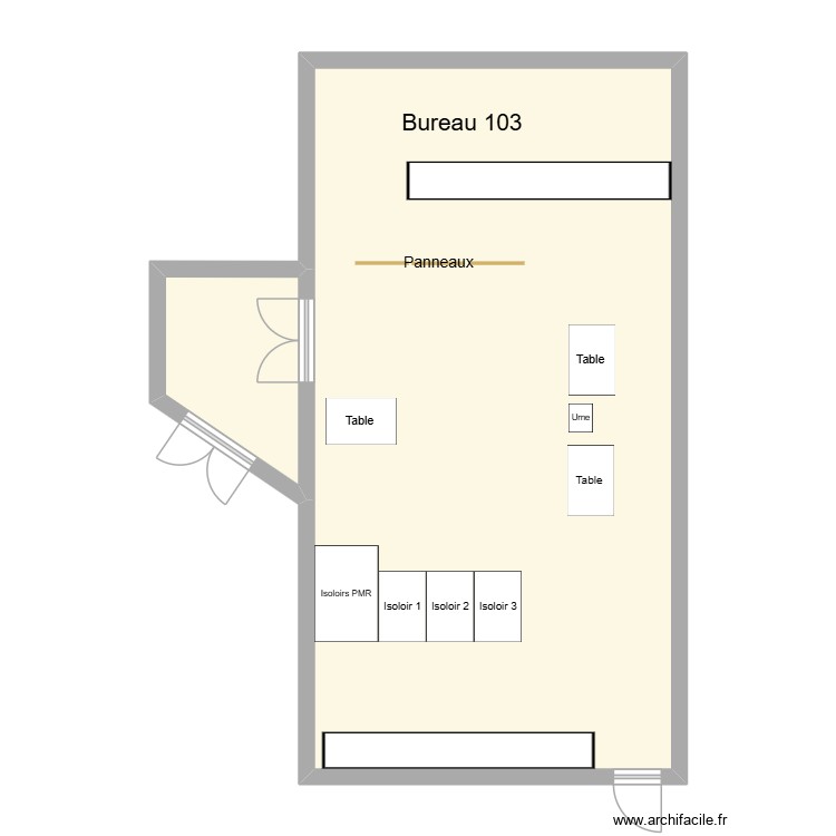 Bureau 103. Plan de 0 pièce et 0 m2