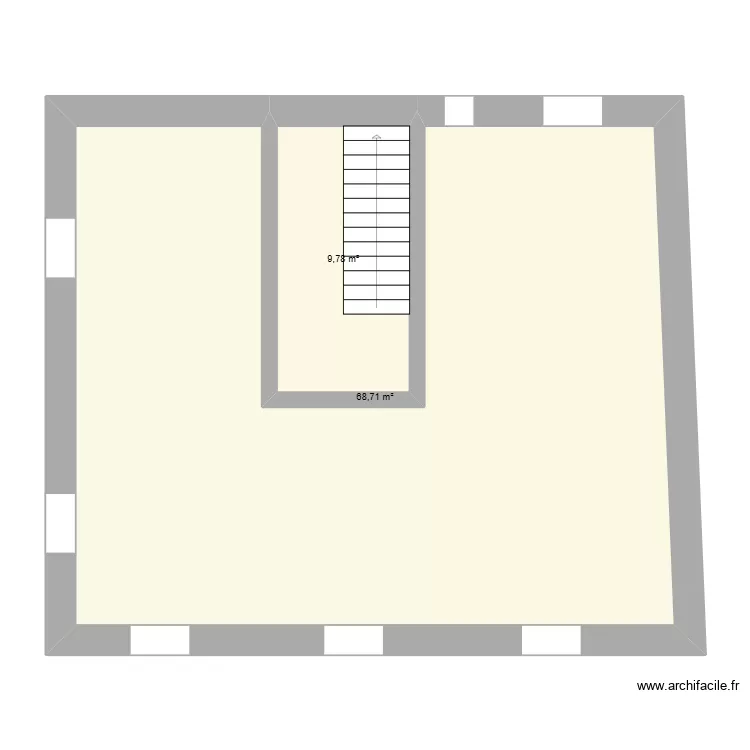 Etage_vierge. Plan de 2 Pièces et 78 m² Etage_vierge. Plan de 2 Pièces et 78 m²