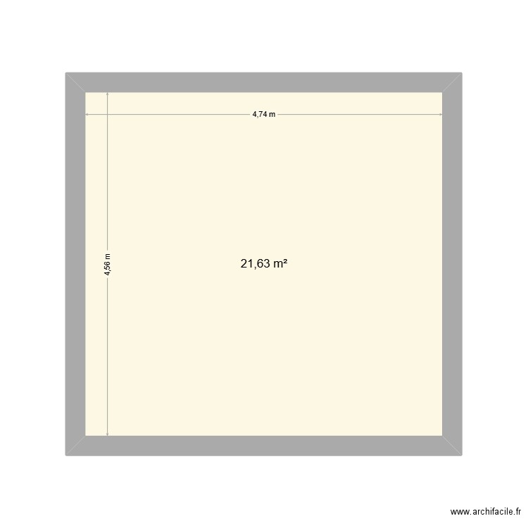 R-1 DUBOIS. Plan de 1 pièce et 22 m2