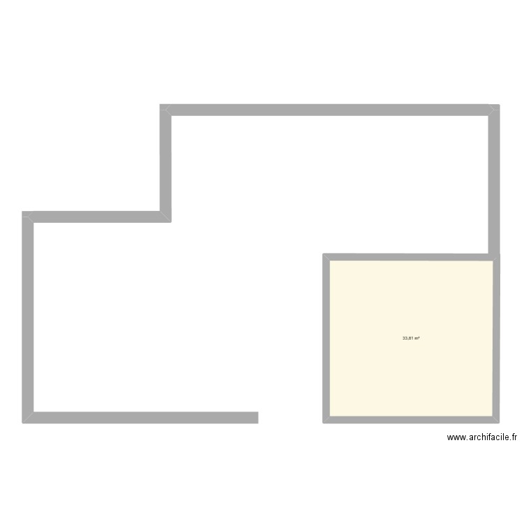 plan benjy. Plan de 1 pièce et 34 m2